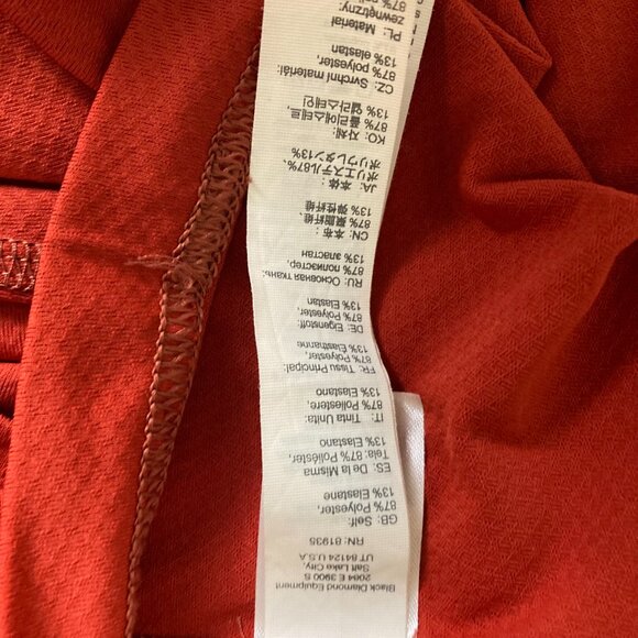 Black Diamond Men's Rust Orange Long Sleeve Performance Tech Quick Dry T-Shirt L - Picture 9 of 13